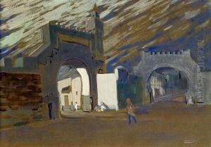 Bab Souika In Tunis - Mondnacht by Wassily Kandinsky