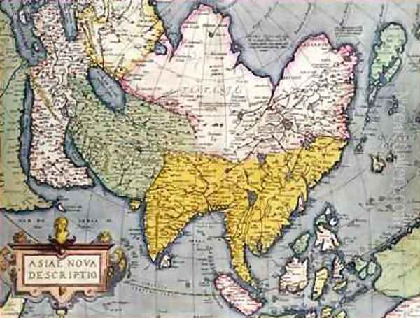 Asia Map of the continent including Japan and the East Indies with part of New Guinea, c.1580 - view 1