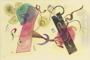 Taches: Verte Et Rose (green And Rose) by Wassily Kandinsky