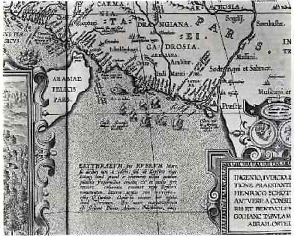 Map of Alexander the Greats empire, from Abrahami Ortelli theatri orbis terrarum parergon, published in Antwerp in 1674 - view 1