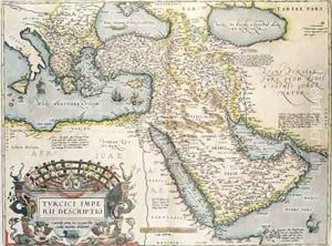 Map of the Middle East, from Theatrvm Orbis Terrarvm, 1570 by Abraham Ortelius