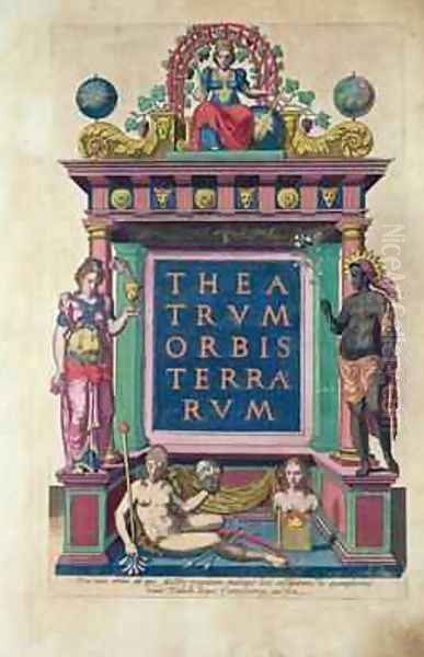 Title page of 3rd edition of the Theatrum Orbis Terrarum published in Antwerp by Christophorus Plantin in 1584 - view 1