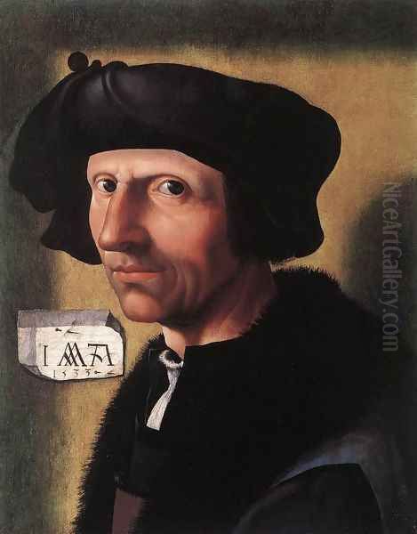 Self-Portrait 1533 by Jacob Cornelisz Van Oostsanen
