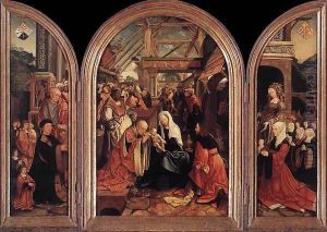 Tryptych with the Adoration of the Magi, Donors and Saints