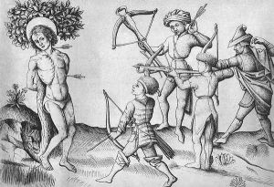The Martyrdom of Saint Sebastian by Master of the Playing Cards