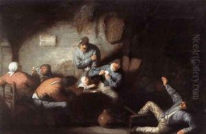 Inn Scene by Adriaen Jansz. Van Ostade
