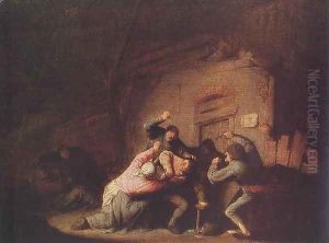 Brawl by Adriaen Jansz. Van Ostade