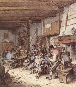Tavern Interior 1680 by Adriaen Jansz. Van Ostade