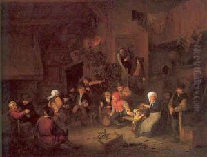 Villagers Merrymaking at an Inn 1652