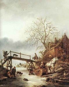 A Winter Scene by Adriaen Jansz. Van Ostade