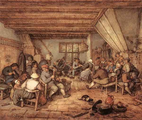 Feasting Peasants in a Tavern 2 - view 1