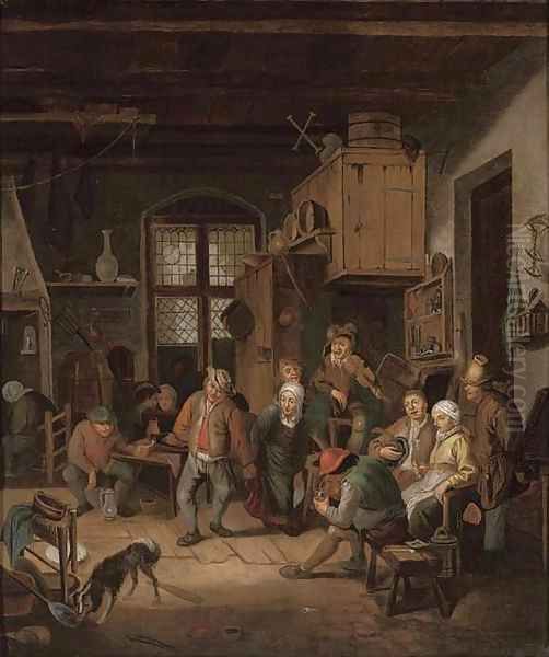 Boors drinking in a tavern - view 1