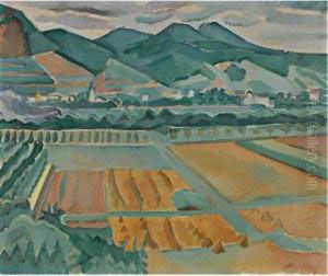 Landscape In Southern France (krajina Francouzskeho Venkova) by Georges Kars