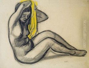 Nu A La Serviette Jaune by Georges Kars