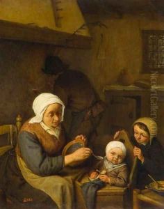 Peasant Family by Adriaen Jansz. Van Ostade
