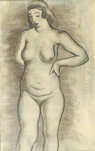 Nu, La Main A La Taille by Georges Kars