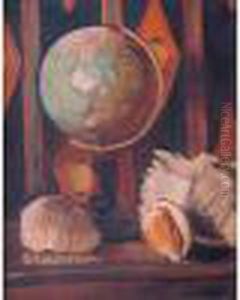 Nature Morte Au Globe Et Coquilles by Georges Kars