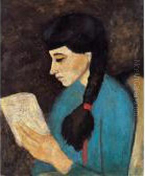 Girl Reading - view 1