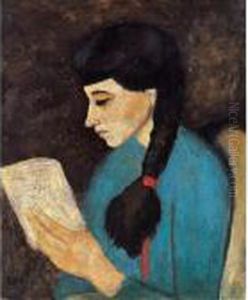 Girl Reading by Georges Kars
