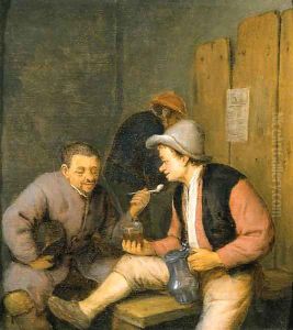 Peasants drinking by Adriaen Jansz. Van Ostade