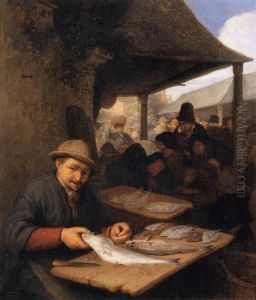 The Fish Market by Adriaen Jansz. Van Ostade