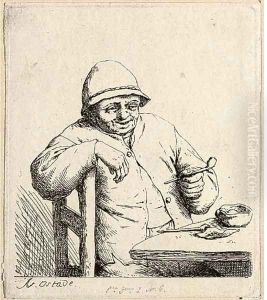 Smoker leaning on the Back of a Chair (Godefroy 6)