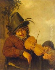 Wandering Musician by Adriaen Jansz. Van Ostade