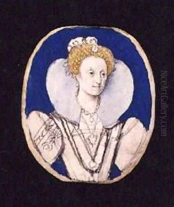 Elizabeth I miniature portrait by Isaac Oliver