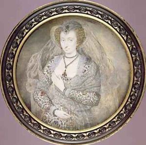 Unknown Lady formerly called Lucy Harrington Countess of Bedford 1605 by Isaac Oliver