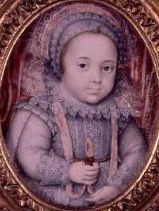 Portrait of a little girl by Isaac Oliver