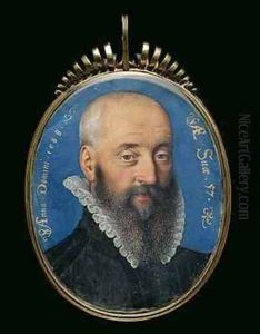 Portrait miniature of an unknown man aged 57 1588