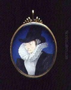 Portrait miniature of an unknown lady 1590 by Isaac Oliver
