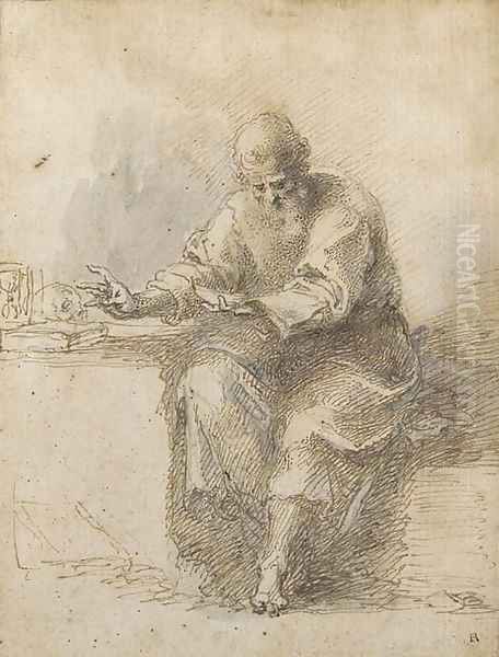 St Jerome reading - view 1
