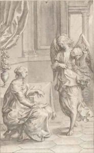 The Annunciation by Isaac Oliver