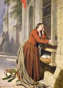 Mother Depositing Her Child in the Foundling Hospital in Paris 1855-60 by Henry Nelson O'Neil