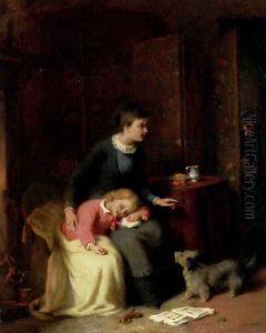 Hush - She's Sleeping! by George Bernard O'Neill