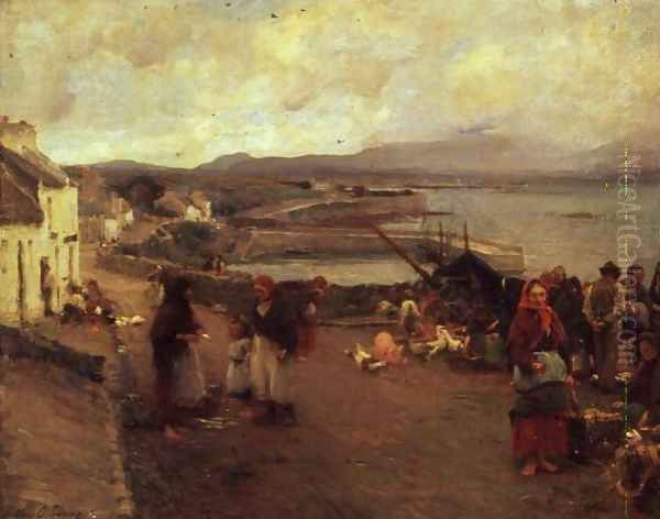 A Connemara Village - The Way To The Harbour, 1898 - view 1