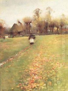 When yellow leaves or none or few so hang upon those boughs that shake against the cold by Walter Frederick Osborne