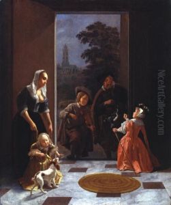 Itinerant Musicians 1660-65 by Jacob Ochtervelt