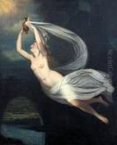An Allegorical Classical Figure Ascending From The Underworld