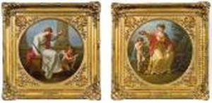 "allegorie Der Justitia" Und "allegorie Der Temperantia" by Angelica Kauffmann