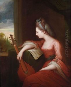 Lady With A Lute by Angelica Kauffmann