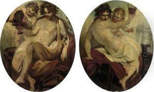 A Bacchante With An Amorino by Angelica Kauffmann