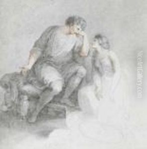A Woman Pleading With A Disarmed Soldier by Angelica Kauffmann
