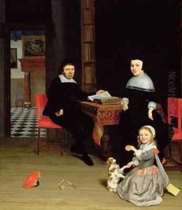 Portrait of a Family 1663 by Jacob Ochtervelt