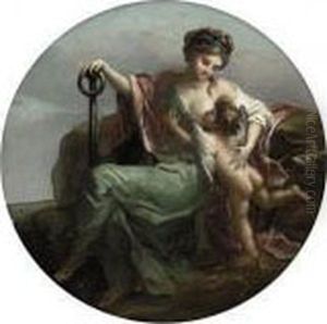 Hope With A Putto by Angelica Kauffmann