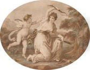 Huntress Diana And Cupid by Angelica Kauffmann