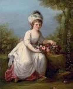 Portrait Of A Young Girl by Angelica Kauffmann