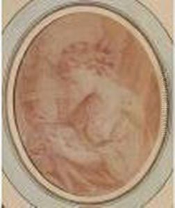 Femme Au Vase Sur Un Entablement by Angelica Kauffmann