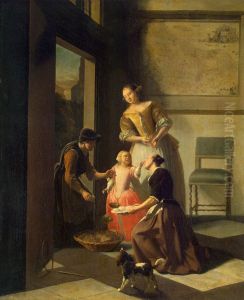 Buying Grapes by Jacob Ochtervelt